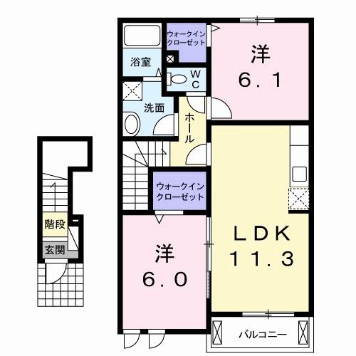 メゾンシュクレⅡ（202） 間取り図画像