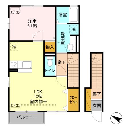 コンフォール奏（203） 間取り図画像