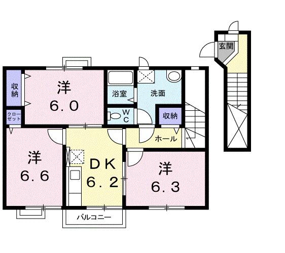 コートアヴェニュー　Ａ（202） 間取り図画像