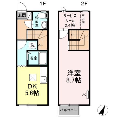 リビオンＨ＆Ｍ（102） 間取り図画像