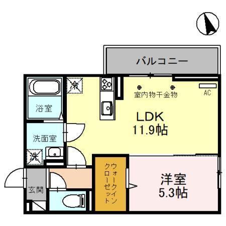 D-ROOM三河町（101） 間取り図画像