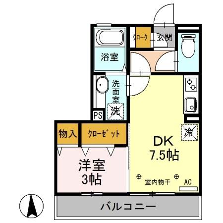 グラン・ブルーエスターテ矢中（203） 間取り図画像