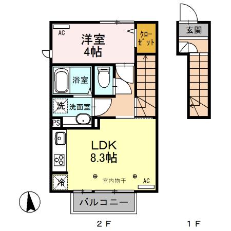 グランsakura（201） 間取り図画像