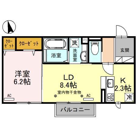 МＮハウス中居（202） 間取り図画像