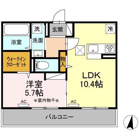 スリーライン高崎（102） 間取り図画像