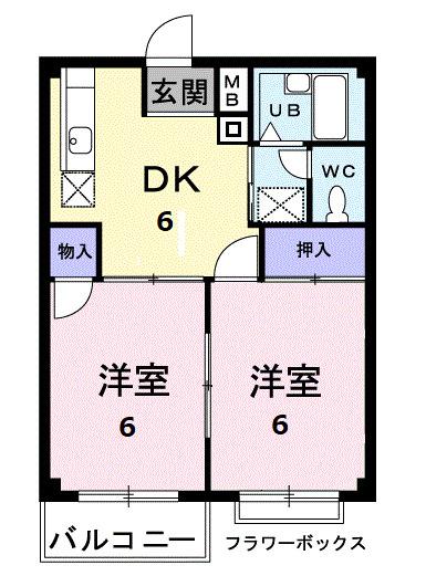 コーポラス蔵羅（204） 間取り図画像