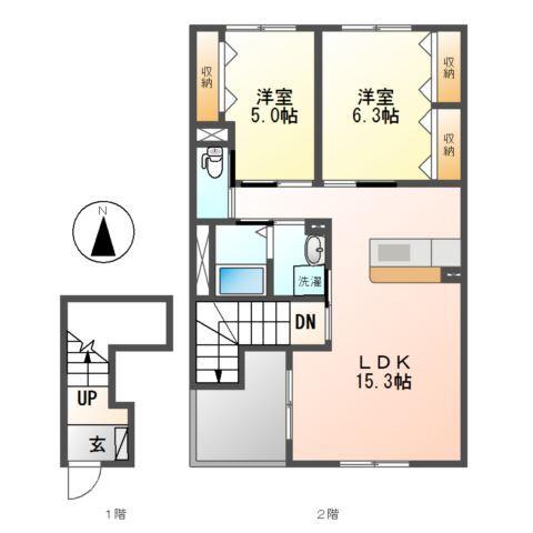 ユニヴァリィ　ブリランテ 間取り図画像