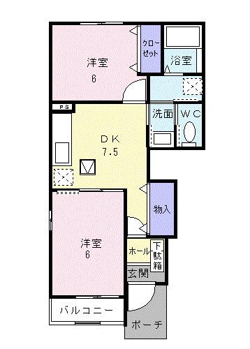 ハーモニー・ベルⅡ（101） 間取り図画像