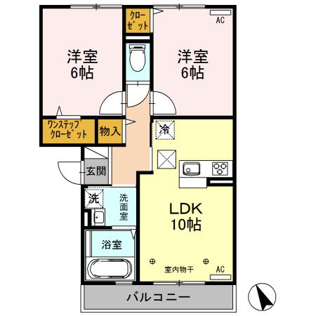 エステイトＺＥＮ　Ｃ（102） 間取り図画像