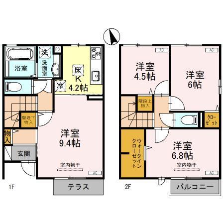 メゾン　ボヌール　　Ｃ（102） 間取り図画像