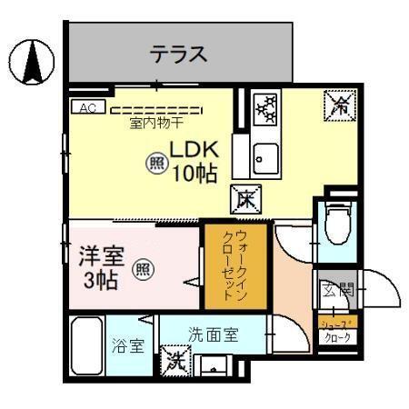 コンフォート岩押（105） 間取り図画像