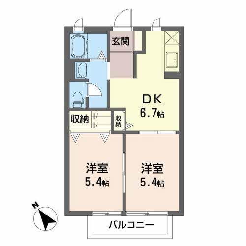 アルジャン神田川ＩＩ（１０３） 間取り図画像
