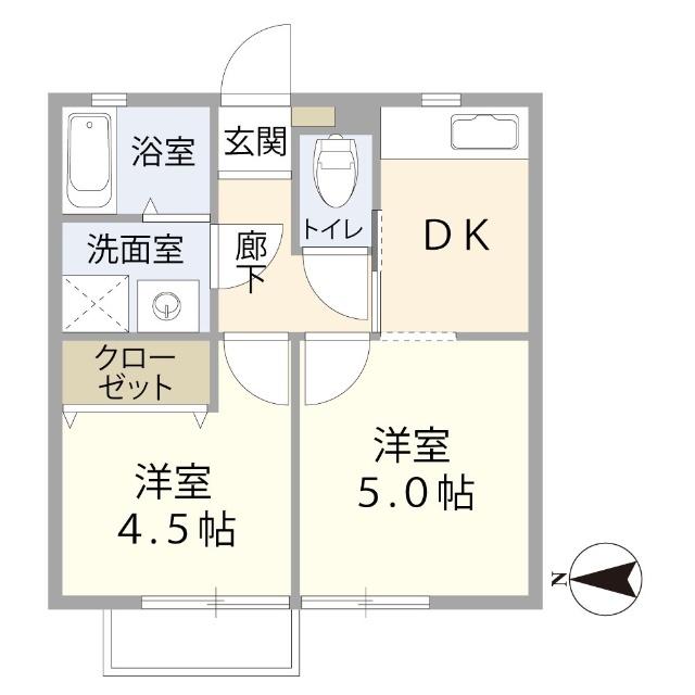 フラッシュ富士宮（２０１） 間取り図画像