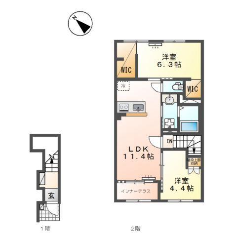 エヴレン 間取り図画像