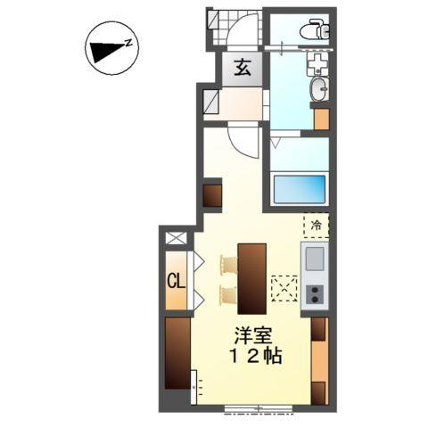 コーポ峯のハタ 間取り図画像