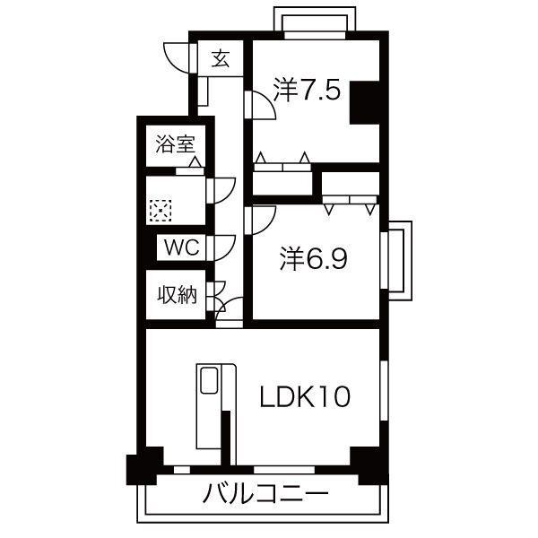 サンフォレストＭＷ（４０１） 間取り図画像