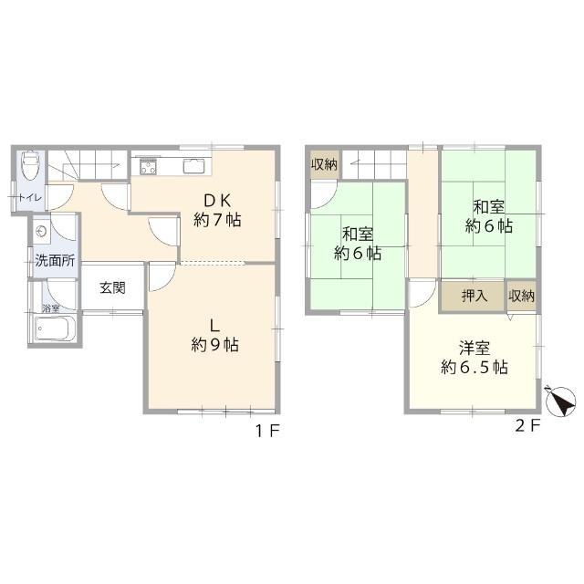 桑崎戸建 間取り図画像