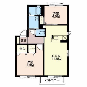 Ｓｕｎｍａｌｌ　Ｂ（２０１） 間取り図画像