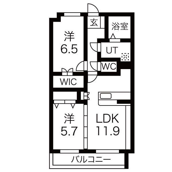 シェルコート（１０６） 間取り図画像