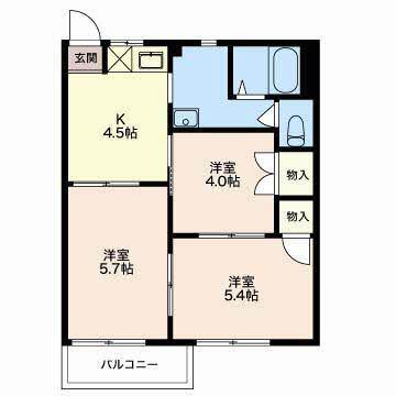 タウニイヒロミ（２０３） 間取り図画像