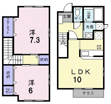 サンフラワー岩波（101） 間取り図画像
