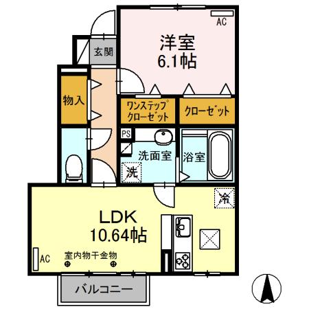 平松ハイツ　弐番館（103） 間取り図画像