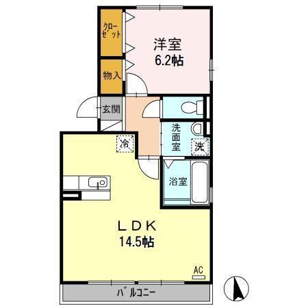 オッツ石原坂（205） 間取り図画像