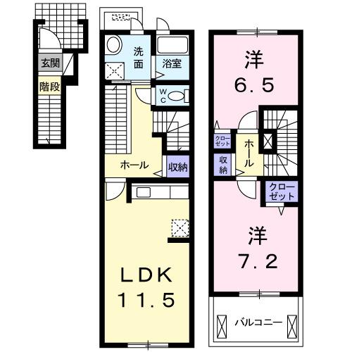 プリムローズＫ・Ⅲ（207） 間取り図画像