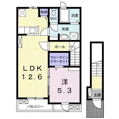 サンフラワーＡ（202） 間取り図画像