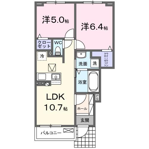 オーロラ　ヴィレッジⅡ（102） 間取り図画像