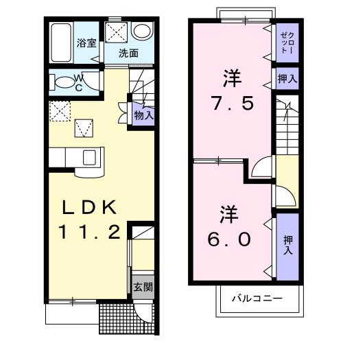 Ｒｉｖｅｒ　Ｉｓｌａｎｄ　Ⅰ（105） 間取り図画像