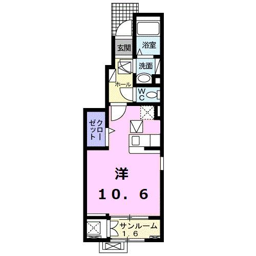 テェーニメント・ブイピー２００（101） 間取り図画像
