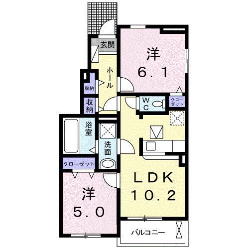 フルール・クレアⅢ（101） 間取り図画像