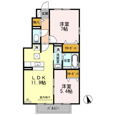 カルミア（101） 間取り図画像
