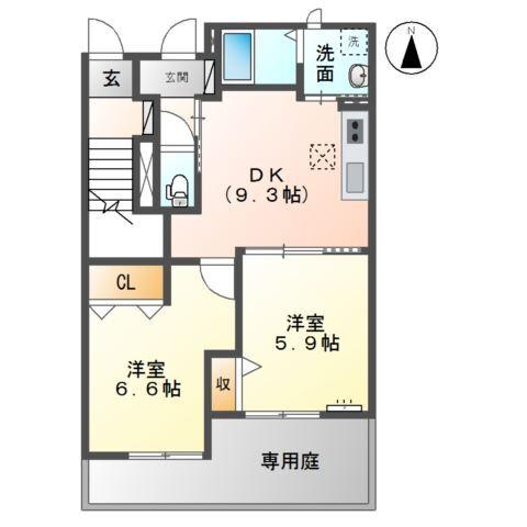 アップウェスト 間取り図画像