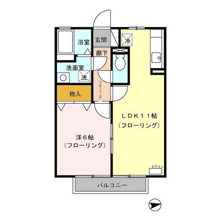 グリーンスクエア（102） 間取り図画像