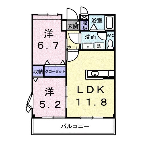 カーサグランデⅠ（202） 間取り図画像