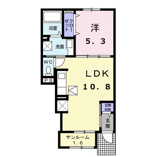 スール　ソレイユ　ココル　Ⅰ（102） 間取り図画像