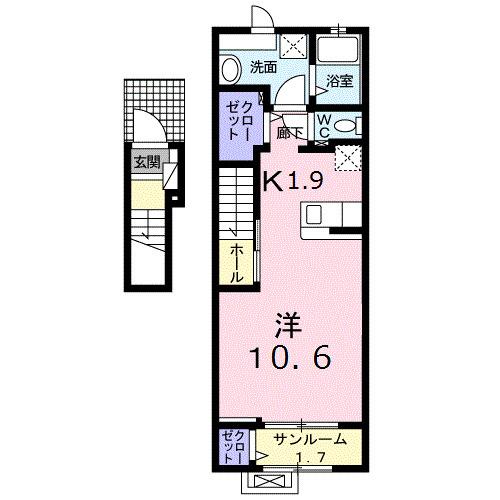 アーバングレイスⅥ（203） 間取り図画像