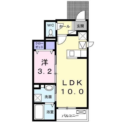 プティットフルールⅡ（101） 間取り図画像