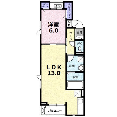 バンブーイン新富士（305） 間取り図画像