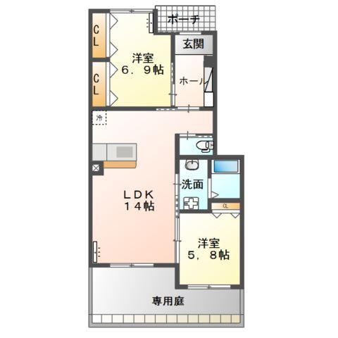 フルージュ 間取り図画像
