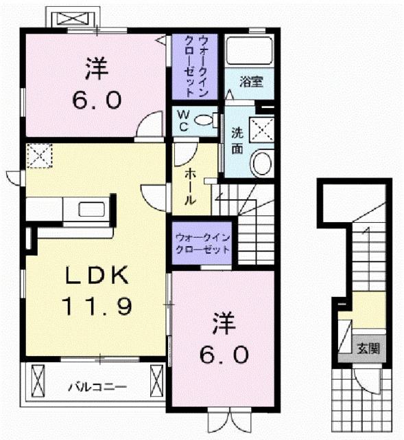 プレミール原Ｂ（201） 間取り図画像