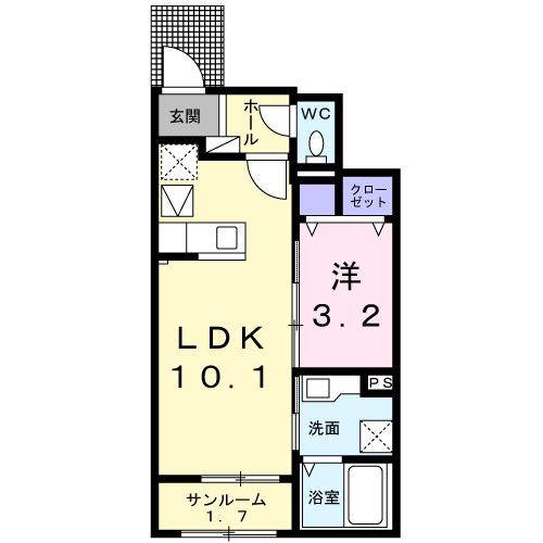 ニューグランポルテＴＳ（102） 間取り図画像