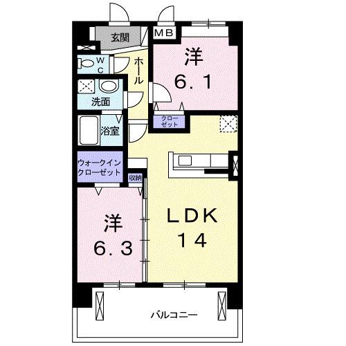 ヴィオラ　Ｎ（402） 間取り図画像