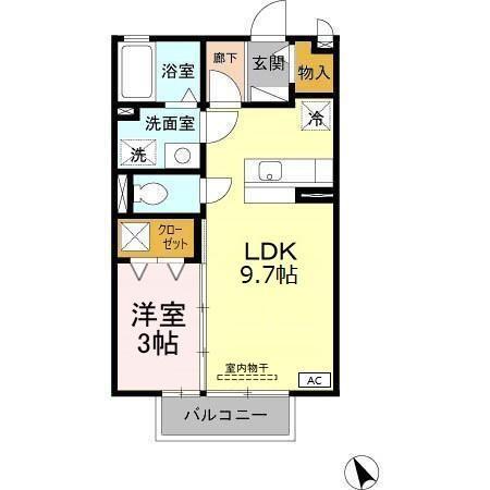 セジュール　ココペリ（106） 間取り図画像