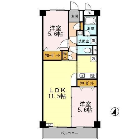 エクメネーキヤⅡ（202） 間取り図画像