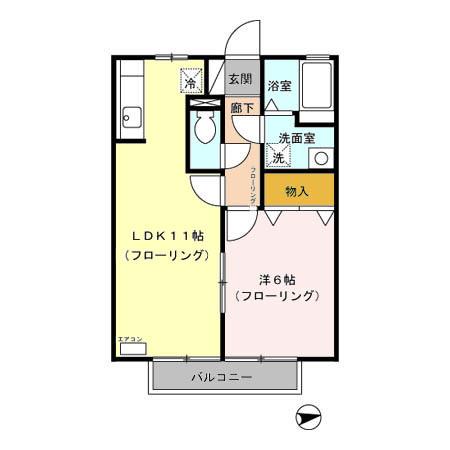 グリーンスクエア（203） 間取り図画像
