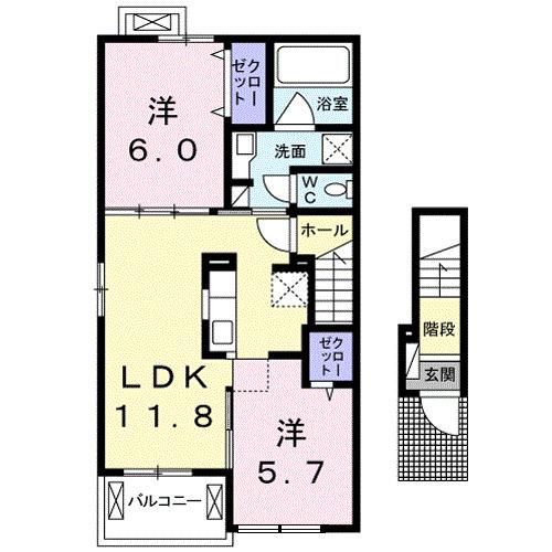 キャトル　セゾンⅢ（201） 間取り図画像