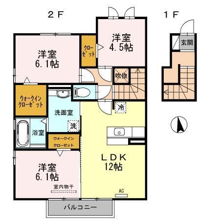 ベッラチッタ・ナカスミ（202） 間取り図画像